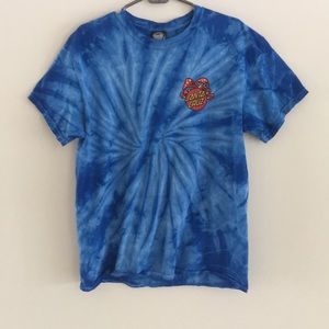Santa Cruz Shroom Blue Tie Dye T-Shirt